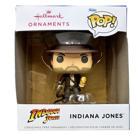 Hallmark Funko Pop Indiana Jones Christmas Tree Ornament NEW Retired Whip Disney - Picture 1 of 5